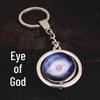 Rotating Saturn & Planets Crystal Keychain with Luminous Sun & Moon