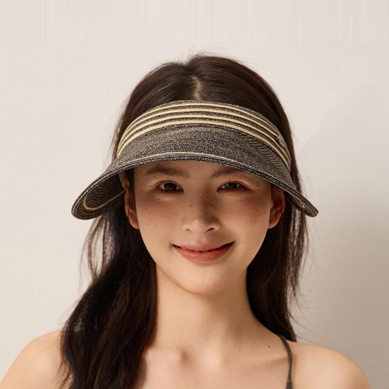Straw Empty Top Hat Summer Outdoor Sunshade Sunscreen Hat Large Brim Sun Hat