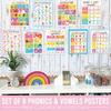 Sound Wall Classroom Phonics Posters - Syllable Types Posters For Classroom Decor, Long and Short Vowel Sounds Chart, Digraphs and Blends Poster, 9