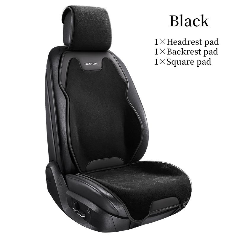 1pc Luxury Plush Winter Car Seat Covers Napa Leather Soft Warm Comfortable Good Insulation Breathable Bottom Holes Universal Fit