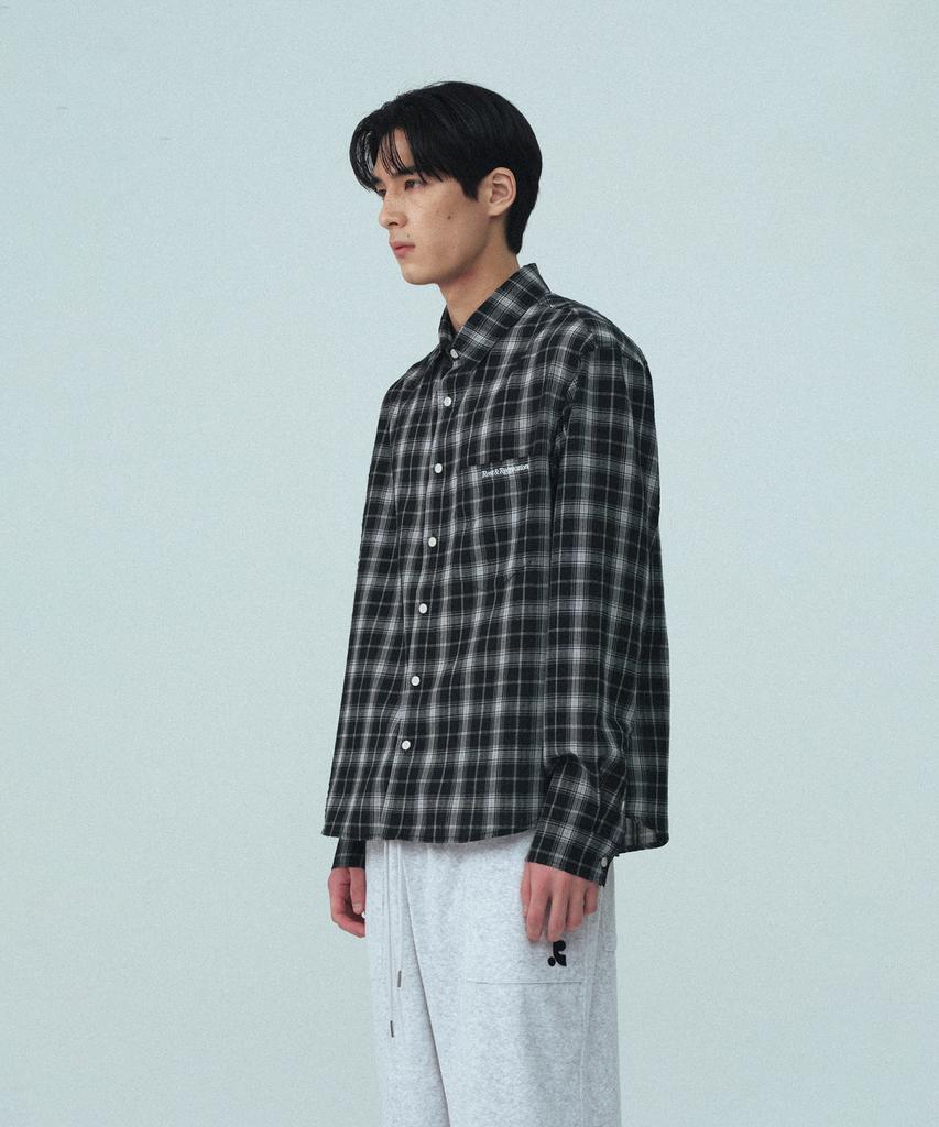 REST&RECREATION Oversized Check Shirt - Black