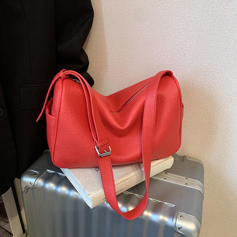 2025 retro bag simple solid color underarm bag women's casual fresh and fashionable shoulder bag women's bag foreign style small bag