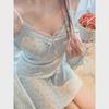 2024 Pure Desire Lace Suspender Nightdress with Chest Pads - Women's Floral Ice Silk Summer Dress for Pajamas or Outerwear
