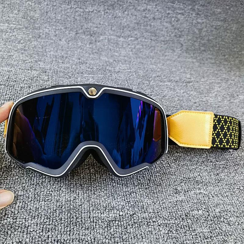Motorcycle personalized glasses ski goggles men and women retro off-road riding locomotive windproof sand helmet goggles