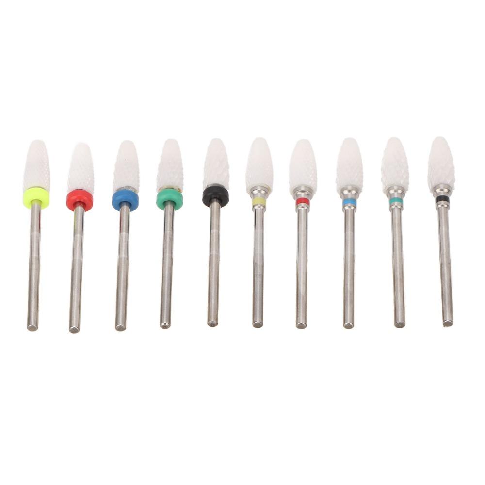 10pcs Multi-purpose For Grinding, Cleaning And Polishing Nail Drill Bits Organizer