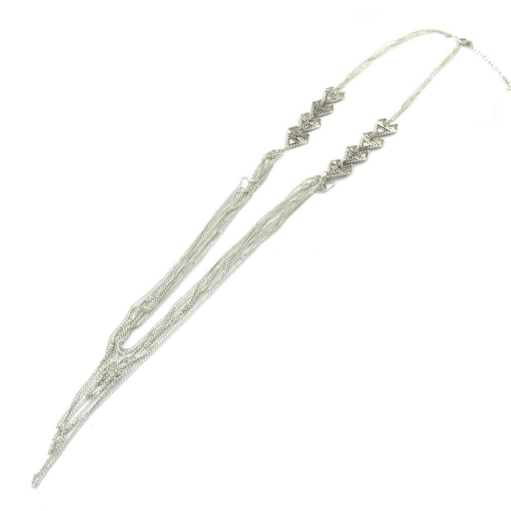 Les Trésors De Lily [N3493] - Silver 'Kilimanjaro' Necklace