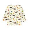 Kids Animal Print Crew Neck Three Quarter Sleeve Casual T Shirt Soft Fabric Comfortable Fit Lightweight Design for Everyday Wear