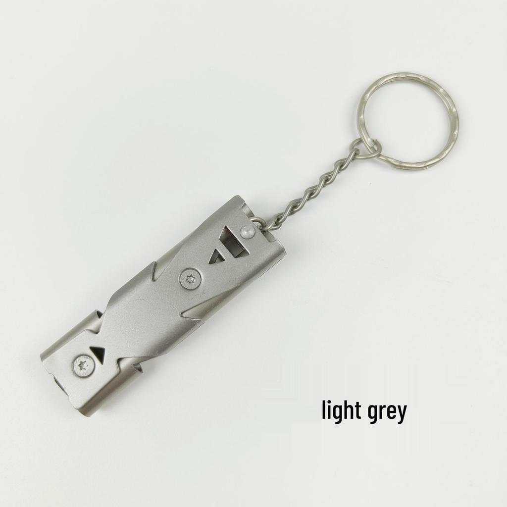 Aluminum Dual-Frequency Survival Whistle - Loud Sound, Double Tube for Outdoor Use