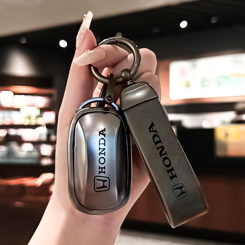 ARF1 Fashion Car Metal Gray Key Case Cover Protector Holder Shell For Honda CRV Civic Accord 10th generation xrv Fit Poetry Paikou C