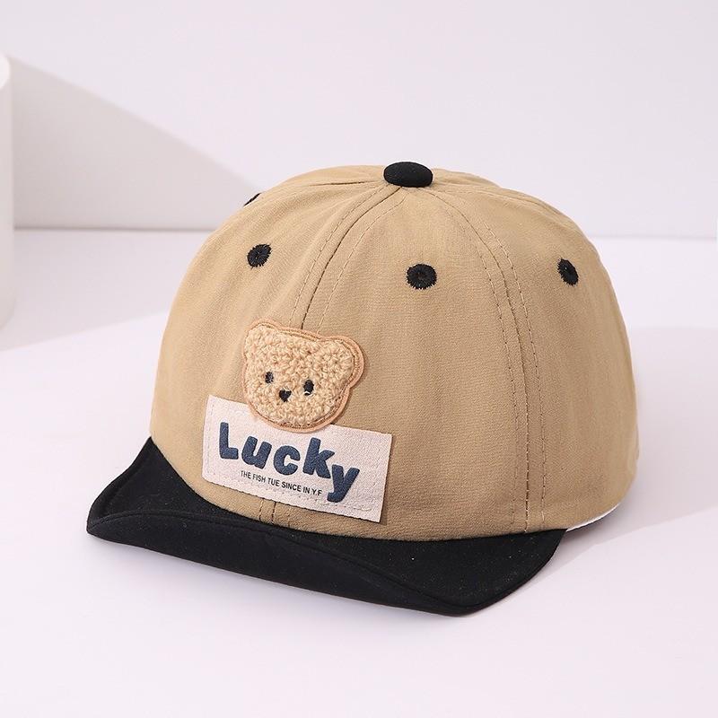 Cute Bear Kids Baseball Cap With Sunshade For Spring Autumn Playtime