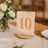 10 pièces Numéros 1-10 Panneaux de Table Rustiques avec Porte-Base Cartes de Placement Baby Shower