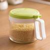 Chahua 450ml Round Glass Seasoning Jars with Handle, 3-Pack