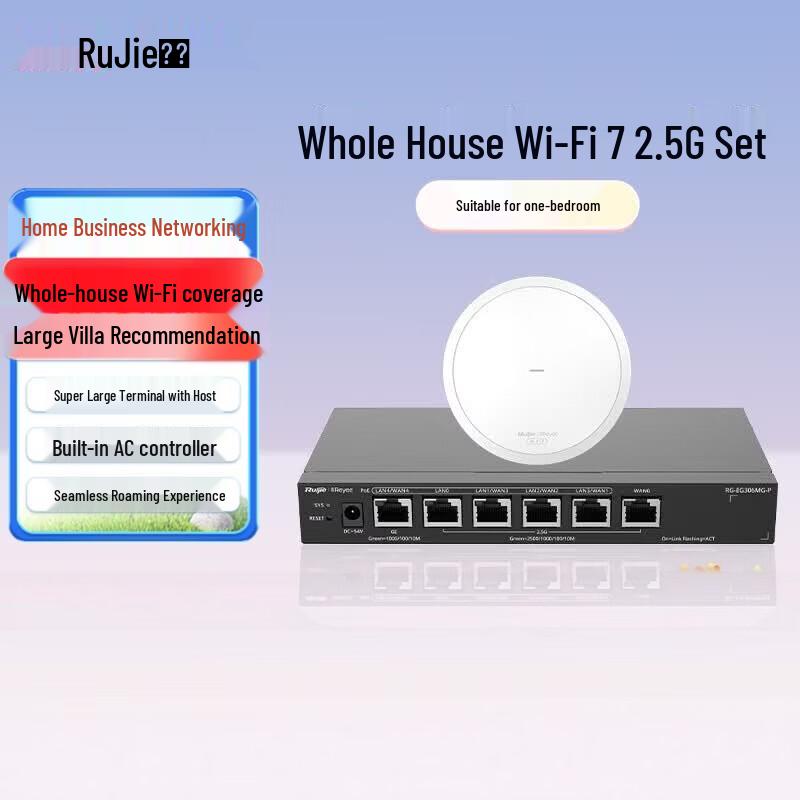 Ruijie WiFi 7 2.5G Ceiling AP Home Networking Kit