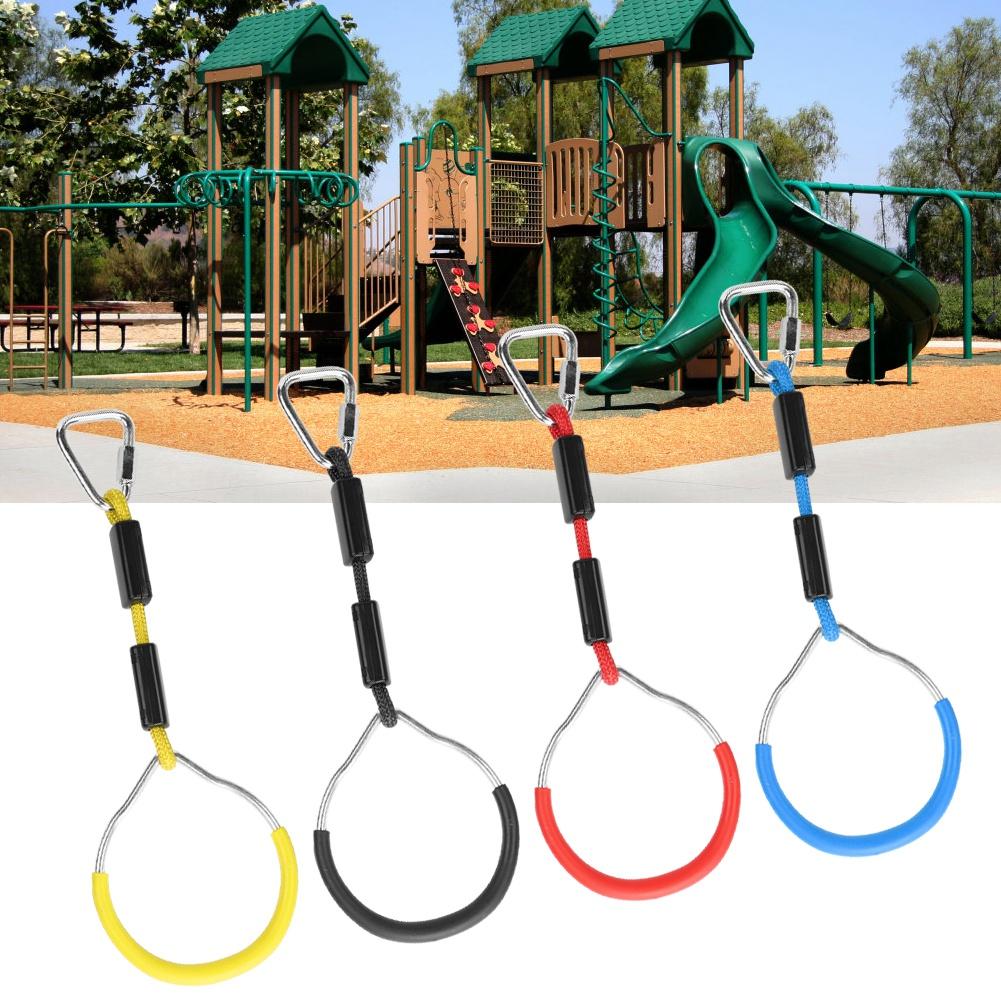 4KS/Sada Dětské Barevné Houpačky Gymnastické Kruhy Dětské Lezecké Sportovní Lano Kombinovaný Doplněk