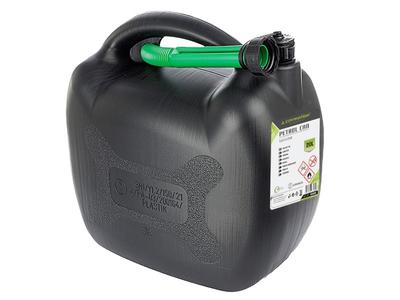 Plastic Fuel Canister, 20L, Oval, Black