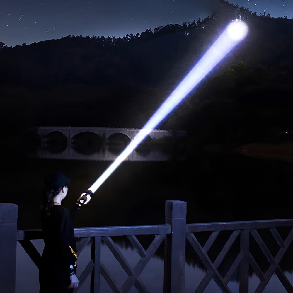 5000mah High Power Long Range Led Flashlight Super Bright White Laser Type-c Rechargeable Zoom Tactical Torch Outdoor Hand Lamp Camping