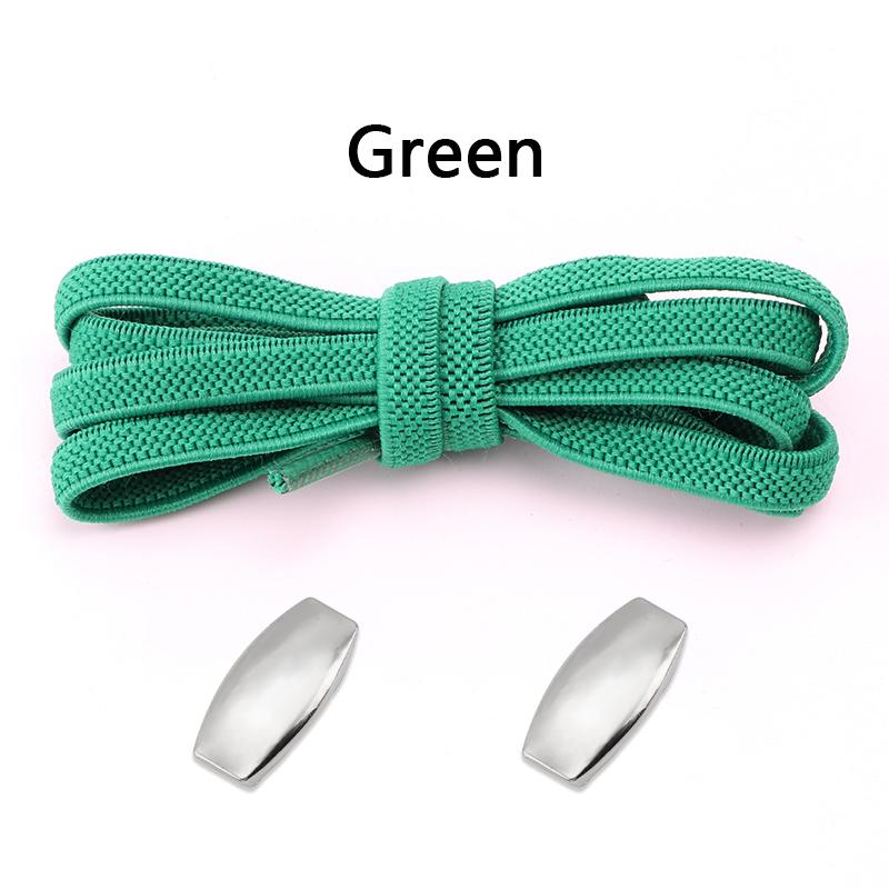 1Pair Elastic Laces Sneakers New Lock Flat Shoelaces Without ties Kids Adult No Tie Shoelace Rubber Bands Shoes Accessories