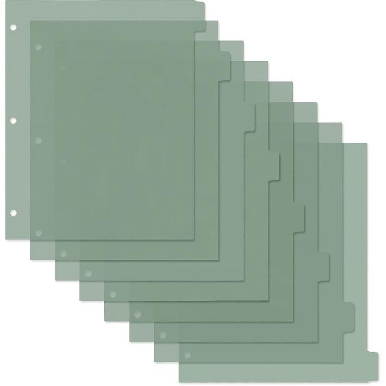 Koqye 8-Tab Binder Index Dividers for 3 Ring Binders, Colored Plastic Dividers withTabs, 3 Hole Punched Sturdy Dividers - Organize School and Office