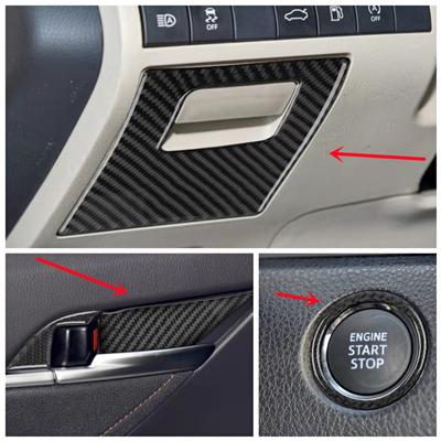 Karbon Fiber Araba İç Kapak Trim Toyota Camry 8 Merkezi Konsol saklama kutusu dekorasyon çıkartması Araba İç