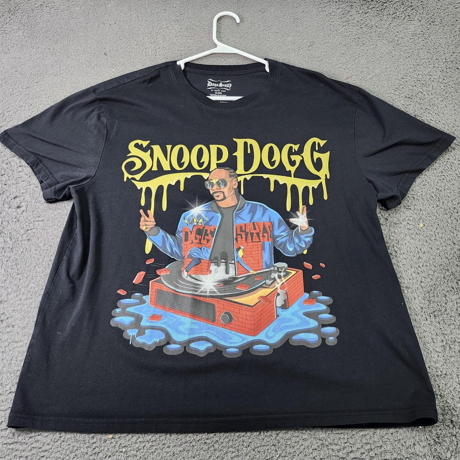 Snoop Dogg Dogg Supply Shirt Mens XL Black DJ Turntable Graphic Hip Hop Tee Unisex T-Shirt L