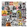 50 Pieces Mechanical Mechanic Western Style Mechanic Sticker Diesel Equipment