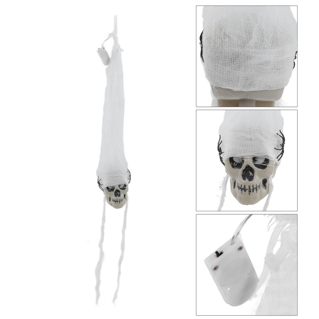 Wisząca Dekoracja LED Czaszka Wisząca Dekoracja LED Halloween na Wewnątrz Zewnątrz Drzewo Trawnik Impreza