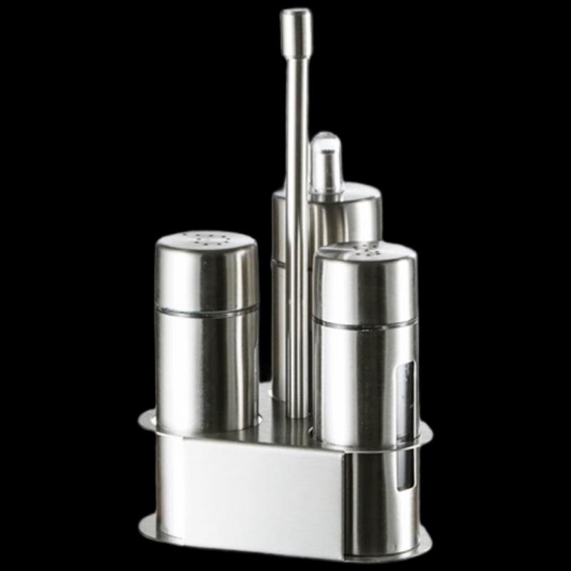 Stainless Steel 3-Piece Spice Jar Set