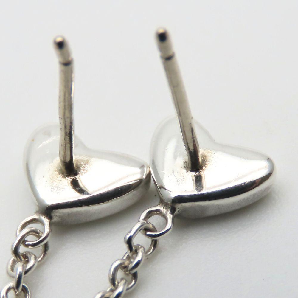 Used TIFFANY&Co. Pierce Heart Link Drop Swing Silver925 3.9g Silver Shake