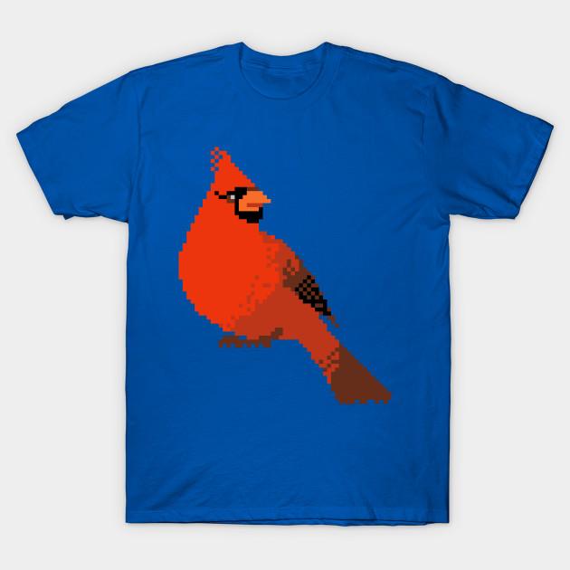 Men Black Print T-shirt 8-Bit Cardinal No-Cut Transfer Paper Print Cotton Tshirt XL королевский синий