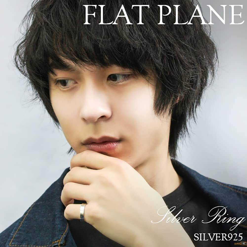 [Shinjuku Gin No Kura] 5mm Wide Plain Silver 925 Simple Ring, Sizes 4.5-29 (Size 10), Flat