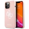 Hülle für iPhone 13 Pro Guess Rosa Silikon 4G mit Logo