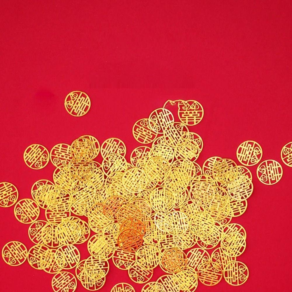 Colorful Wedding Chinese Tradition Circular Wedding Gift Coin Party Supplies Pendant Gold Coin