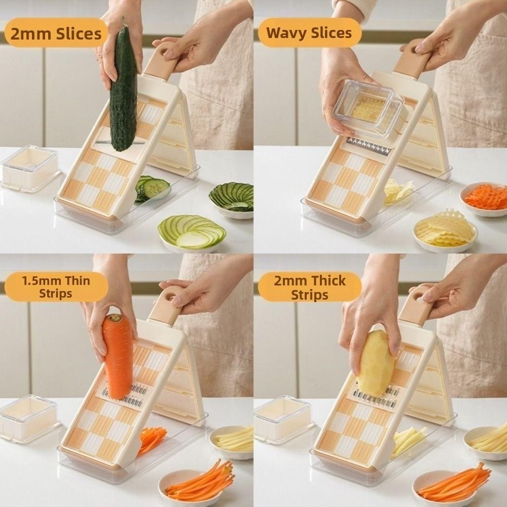Washable Vegetable Fruit Slicer Manual Operation Potato Chopper Food Grater  Household Use