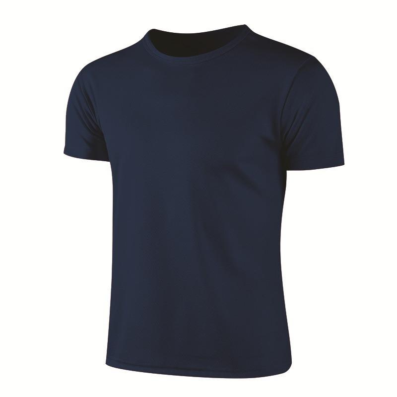 Men's Summer T-shirt Quick Dry Short-sleeved Round Neck Work Clothes Casual Running Tee Top