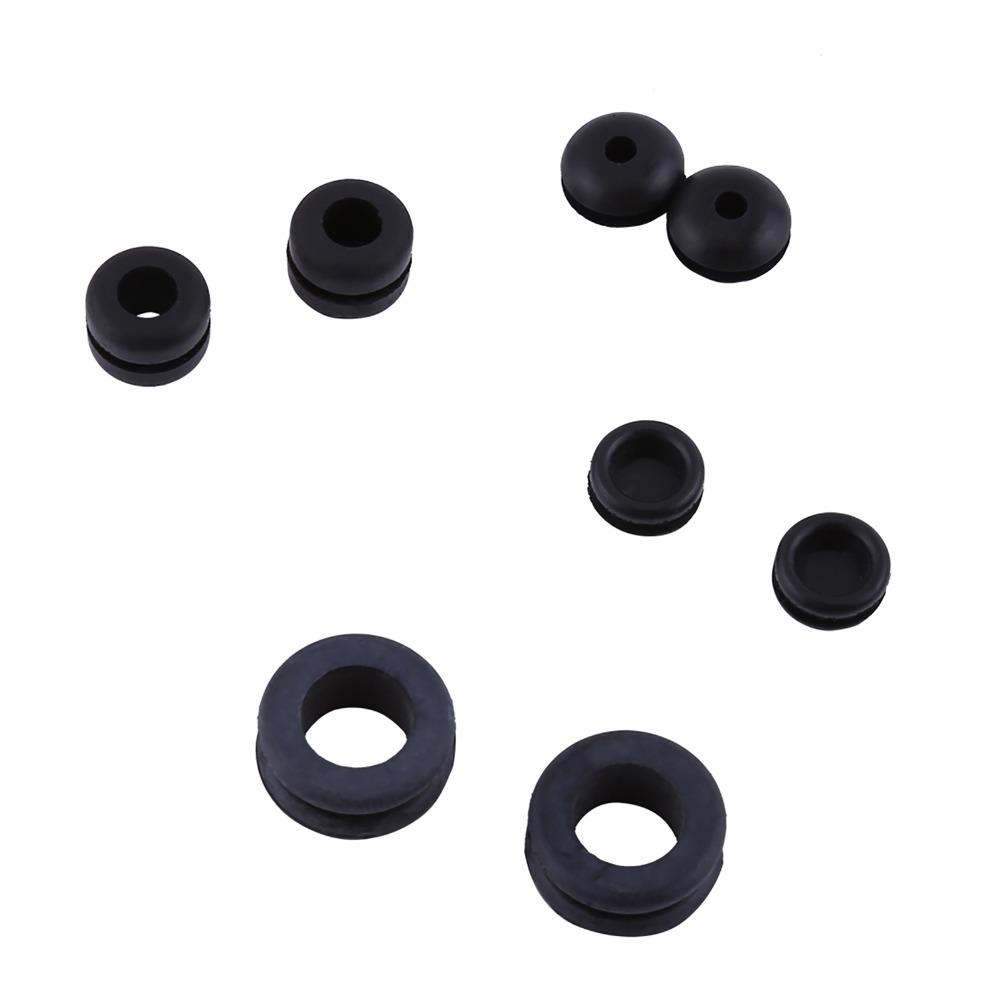 125 pcs 18 Sizes Rubber Grommet Kit Hollow Closed Wire Grommets Hole Plug