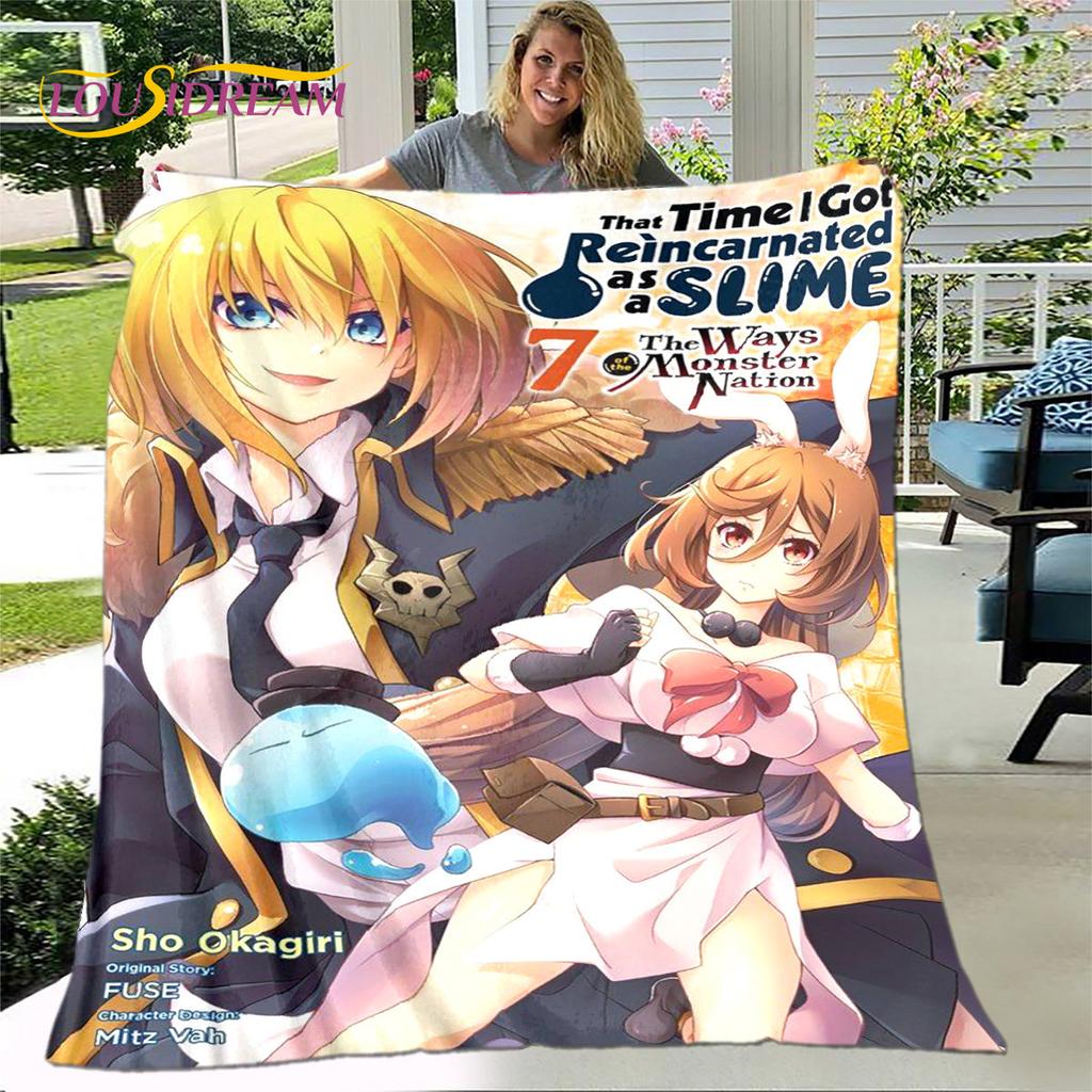 I Got Reincarnated As A Slime Anime Soft Plush Blanket,Flannel Blanket Throw Blanket for Living Room Bedroom Sofa Picnic Cover