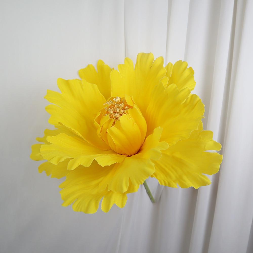 

Silk Artificial Peony 30/50cm Giant Flower Head Background Fake Flowers Artificial Flowers Photography Props Wedding Backdrop 30CM жовтий