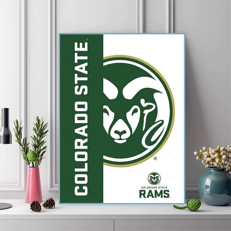 Colorado State Rams 100% Round Full Drill 5D DIY Diamond Painting Embroidery Cross Stitch Rhinestone Décor