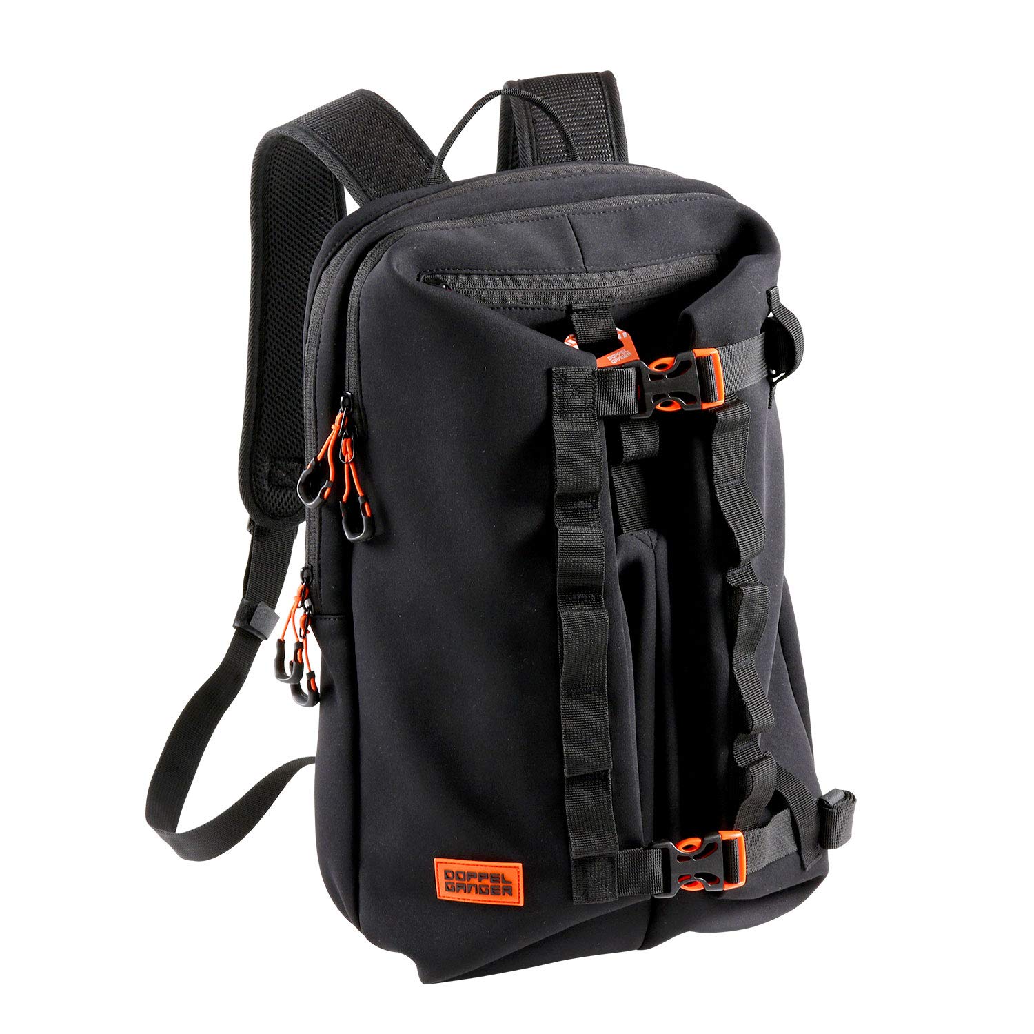 

DOPPELGANGER Moto Backpack Backpack for Capacity Helmet Storage Compression Buckle Included Black Met-in [Chloroprene Motorcycles] 28L, Capable, чорний