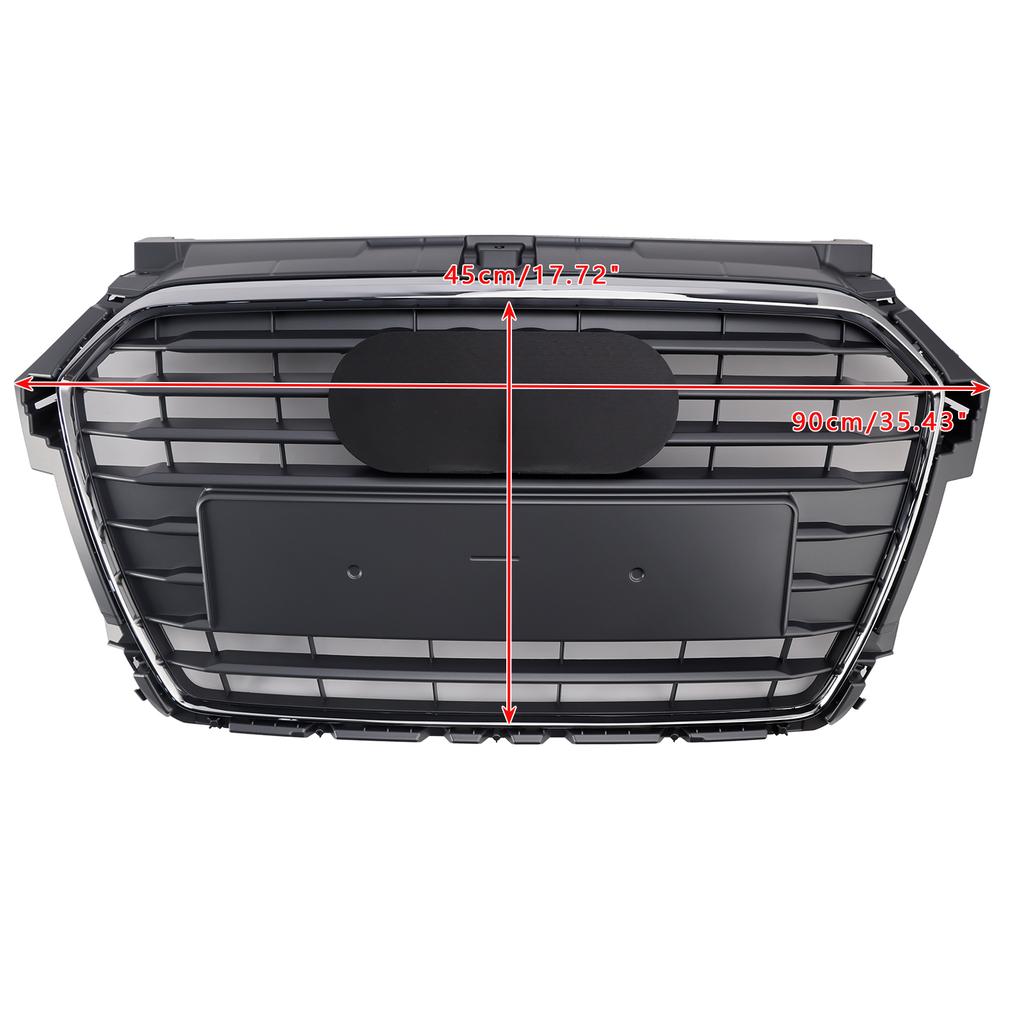 Chrome Front Bumper Grille Grill Fit A1 S1 2016-2019 MK1 Facelift