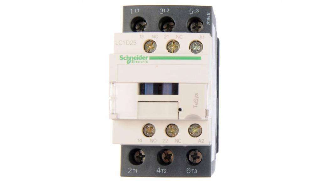 Tesys Deca Stycznik Mocy 25A 3P 24V Ac 1Z 1R Lc1D25B7