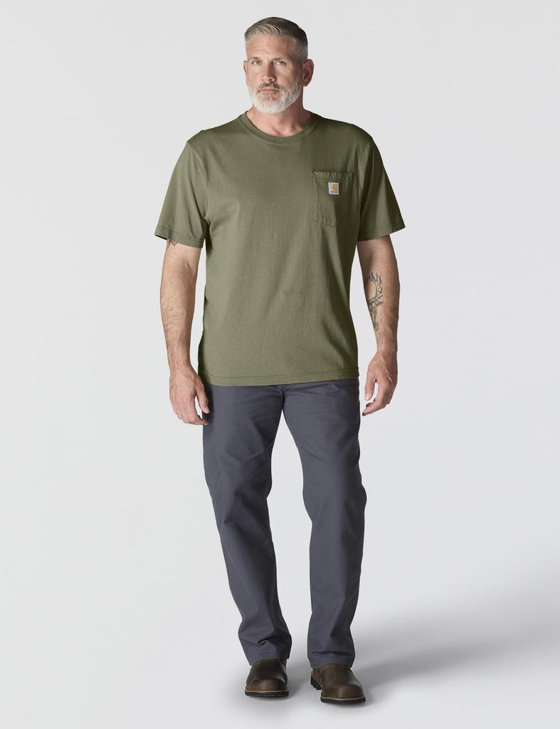 Carhartt Loose Fit Heavyweight Pocket Dusty Large Men's Short-Sleeve T-Shirt, Olive,