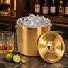 With Lid Stainless Steel Ice Bucket 3L Champagne Beverage Tub Portable Wine Chiller  Events
