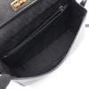 Used YVES SAINT LAURENT logo Shoulder Bag Leather Black Used Women