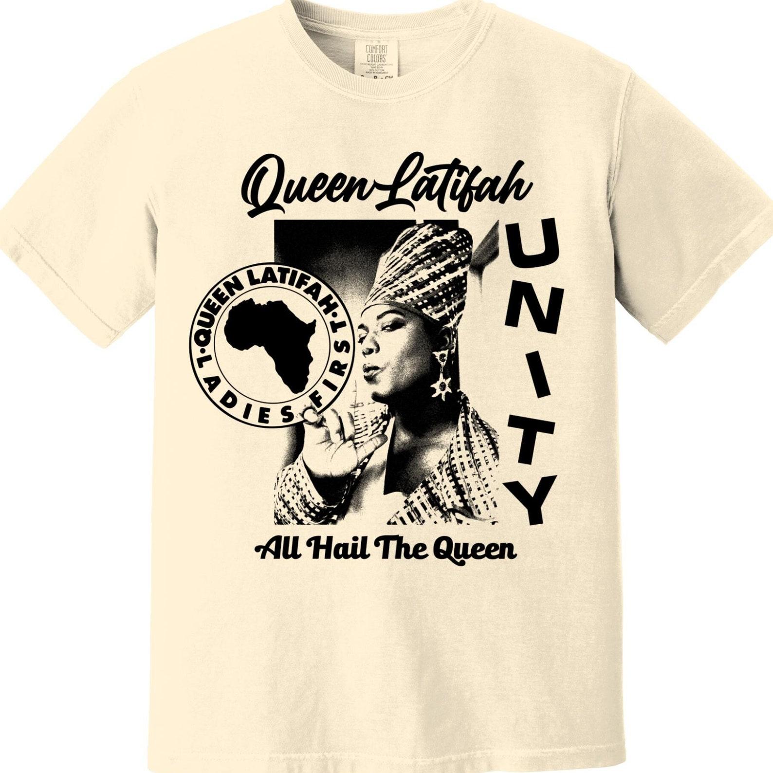 Queen Latifah Heavyweight T-Shirt - Native Tongues - UNITY - All Hail The Queen - 90s boom bap hip hop L