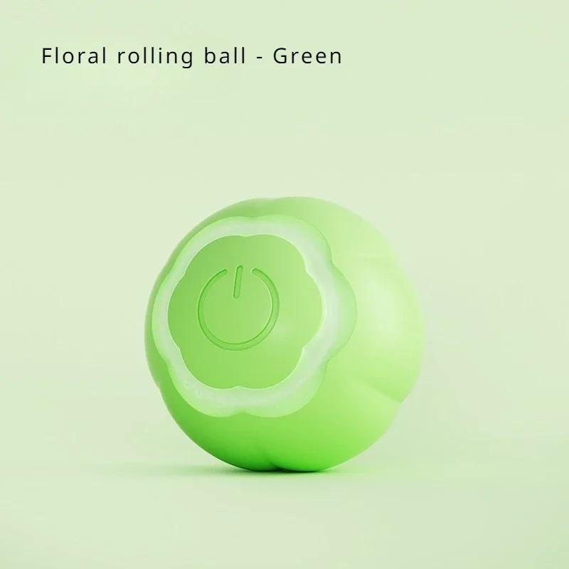 

Pet Intelligent Rolling Toy Ball Cat Bite Resistance Ball Flower Five-Pointed Stars Shape Interactive Cat Moving Training Toy Decor