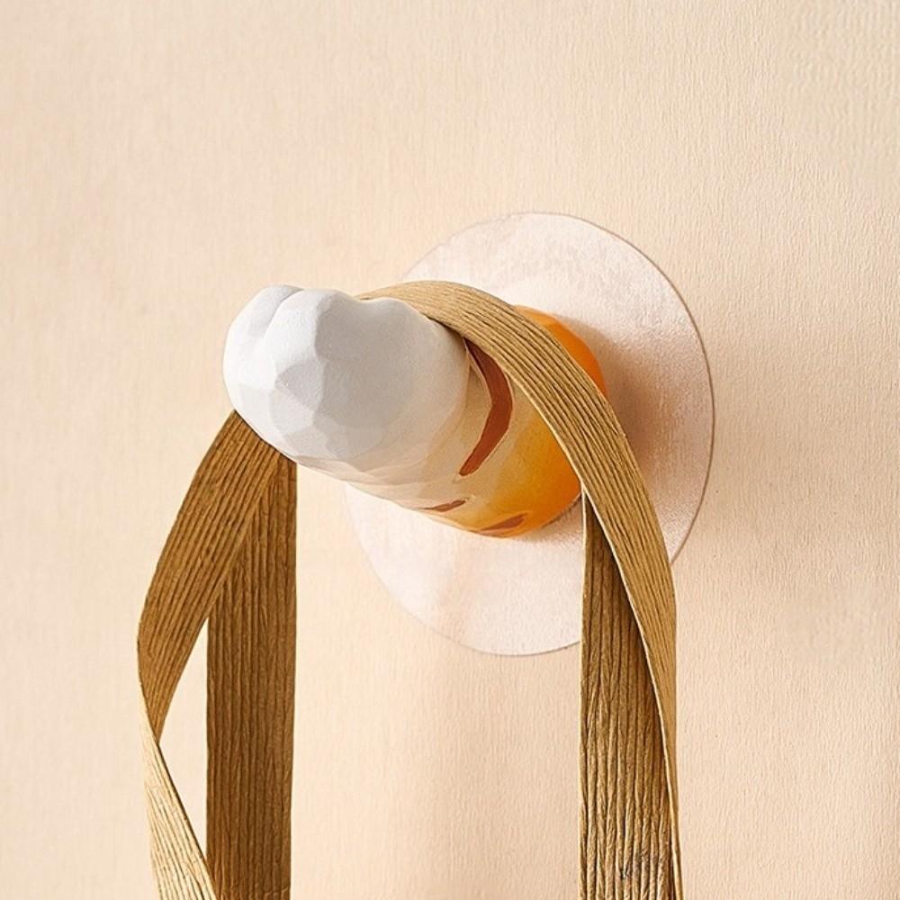 Orange Cat Claw Wall Mounted Hook No Drill Drawer Pull Cute Kitty Paw Door Hook  Home Decoration