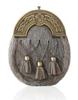 Cross Chain Leather Sporran Brass Cantle Scottish Kilt Wallet
