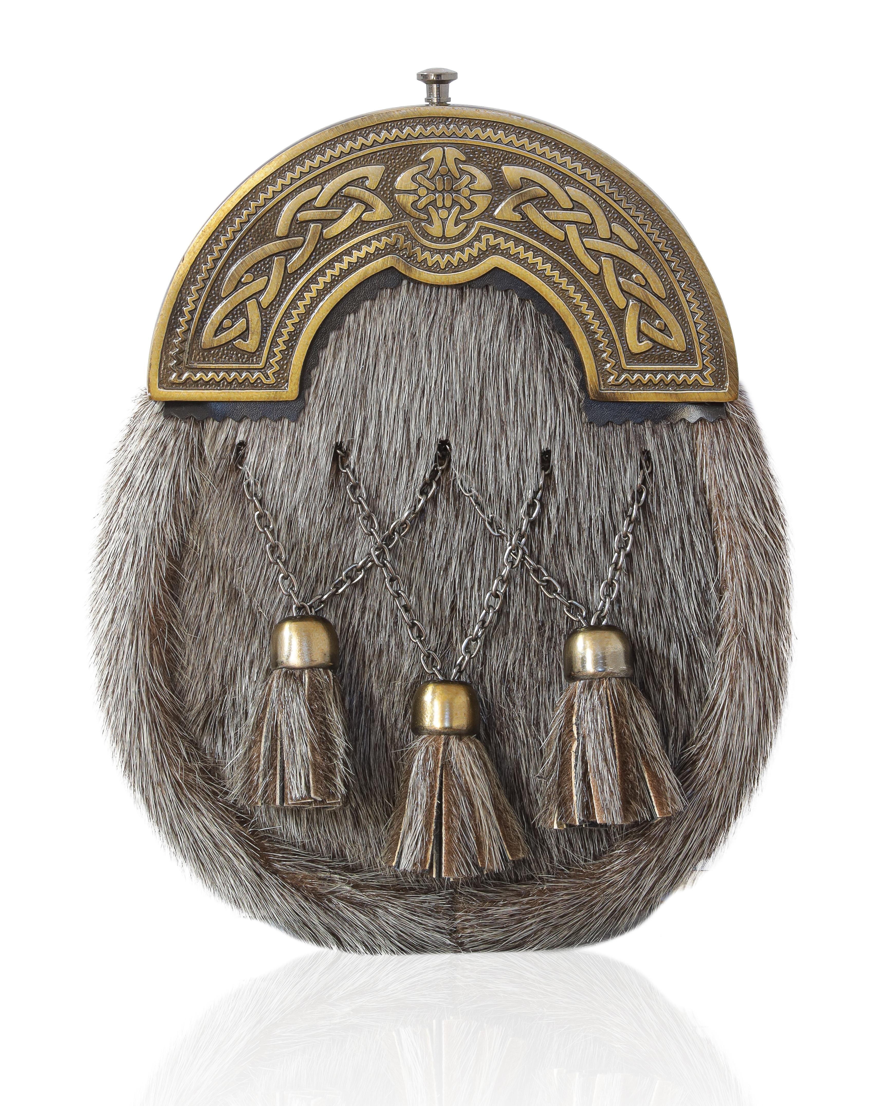 Krusta ķēde Leather Sporran Brass Cantle