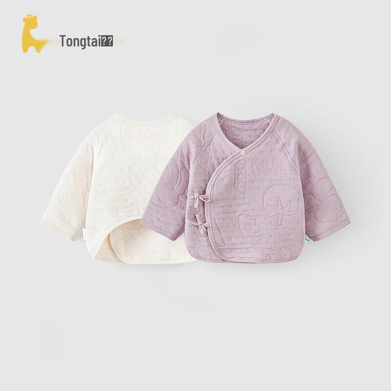 TONGTAI Newborn Jacquard Cotton Side-Opening Bodysuit